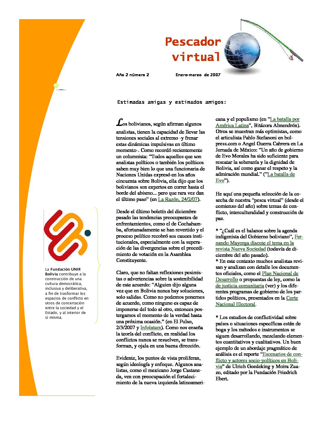 Pescador Virtual – Año 2 número 2 – Enero-marzo de 2007